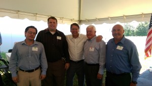 (R - L) Alistair Deas - CEO Allertex. Jim Chestnut - CEO Carolina Nonwovens, NC Governor Pat McCrory, Roy Smith -Sales Manager Allertex , Lewis Childers - Technical Sales Allertex